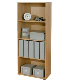 Librerie|Libreria 4 livelli in laminato rifinito rovere, 60x145x30 cm