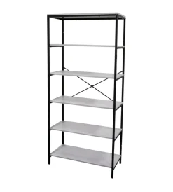 Best Libreria 5 ripiani "industrial" grigio 80x30x180 cm Mobili Da Ingresso
