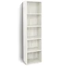 Librerie- Libreria 4 ripiani "ready 2" rovere bianco 40x29x172 cm