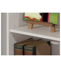 Librerie|Libreria con 2 ripiani laminato bianco, 60x75x30 cm