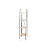 New Libreria con 4 ripiani legno e metallo nero, 34x32,5x148 cm Librerie