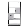 Mobili Da Ingresso-BellaHome Libreria con cassetti "industrial" grigio 80x30x160 cm