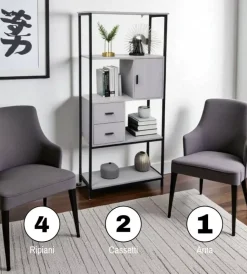 Mobili Da Ingresso-BellaHome Libreria con cassetti