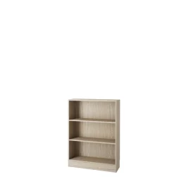 Librerie- Libreria larga con 2 ripiani tinta quercia - 79x26.7x108 cm