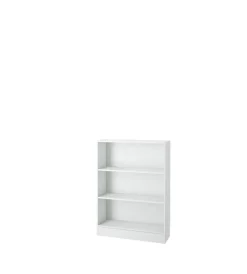 Outlet Libreria larga con 2 ripiani tinta bianca - 79x26.7x108 cm Librerie