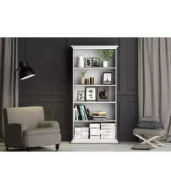 Sale Libreria "paris" bianca con 4 ripiani, 96x36x200 cm Librerie