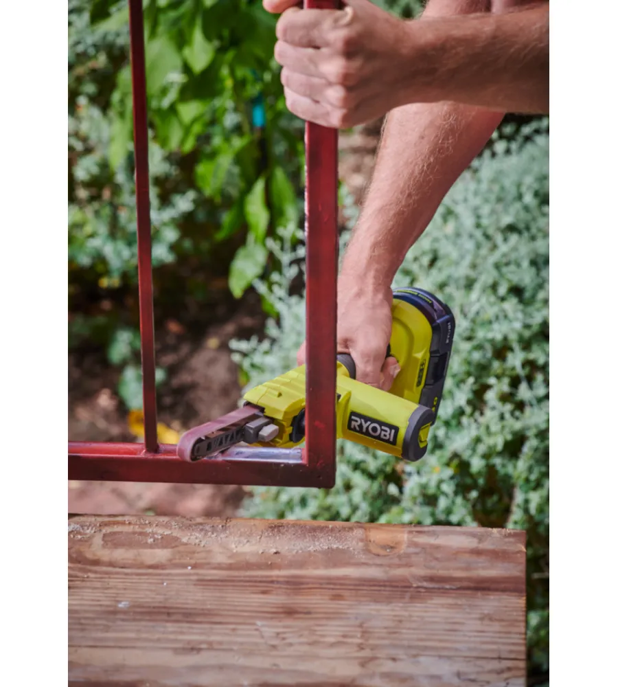 Lime, Raspe E Spazzole-Ryobi Lima a nastro a batteria 18v r18pf-0 - solo corpo macchina batteria non inclusa