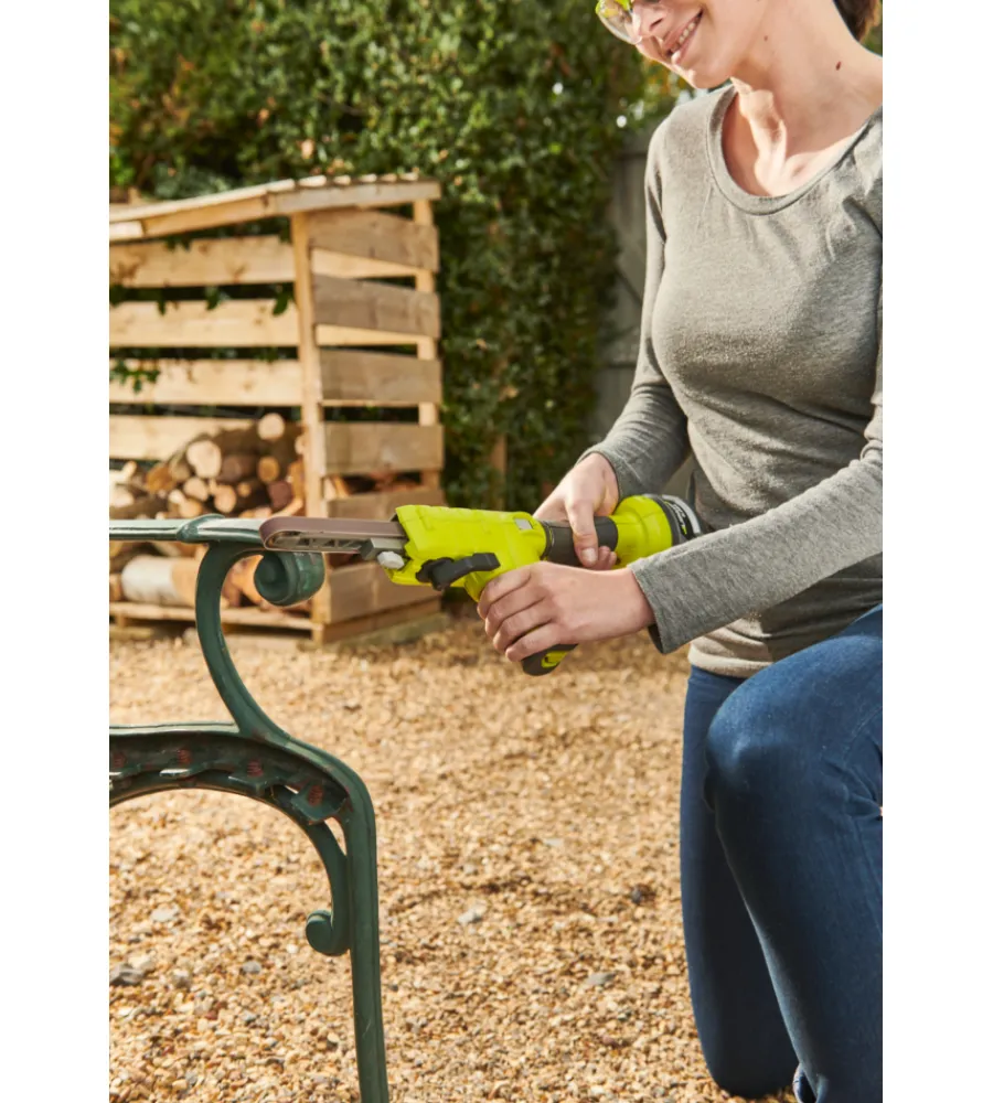 Lime, Raspe E Spazzole-Ryobi Lima a nastro a batteria 18v r18pf-0 - solo corpo macchina batteria non inclusa