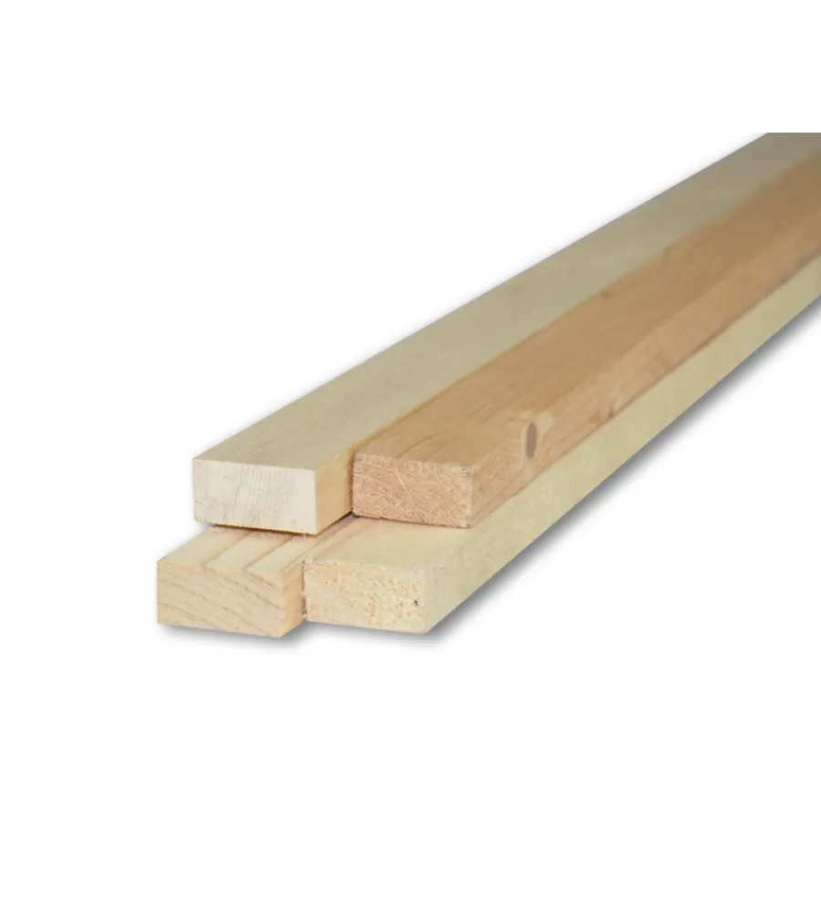 Listelli Abete Segati- Listello in abete grezzo 20 x 40 x 3000 mm