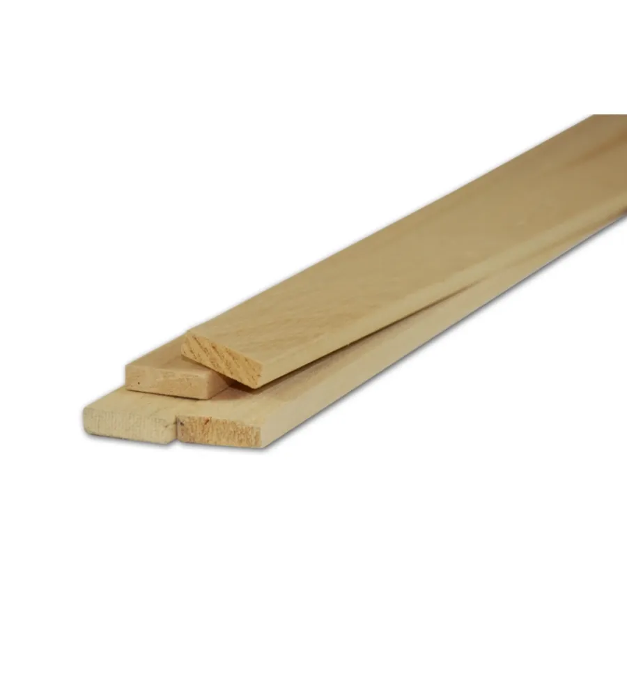 Listelli Ayous Piallati|Listello in samba/ayous 10 x 20 x 1000 mm