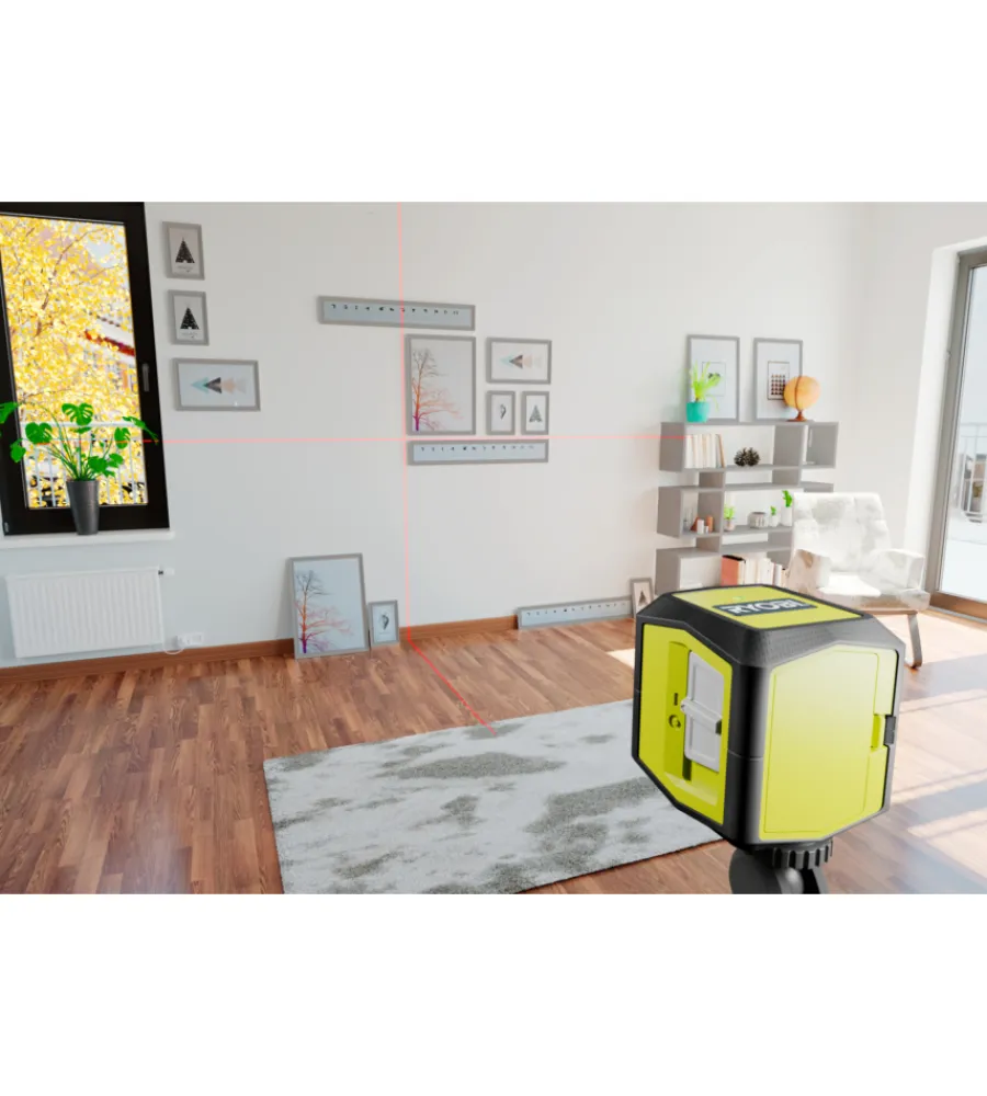 Strumenti Di Misurazione-Ryobi Livella laser rosso a 2 linee rbcllr1 -
