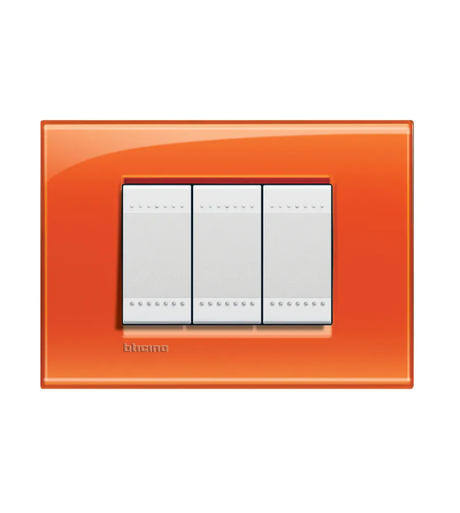 Serie Civili- Ll placca 3p arancio - bticino.