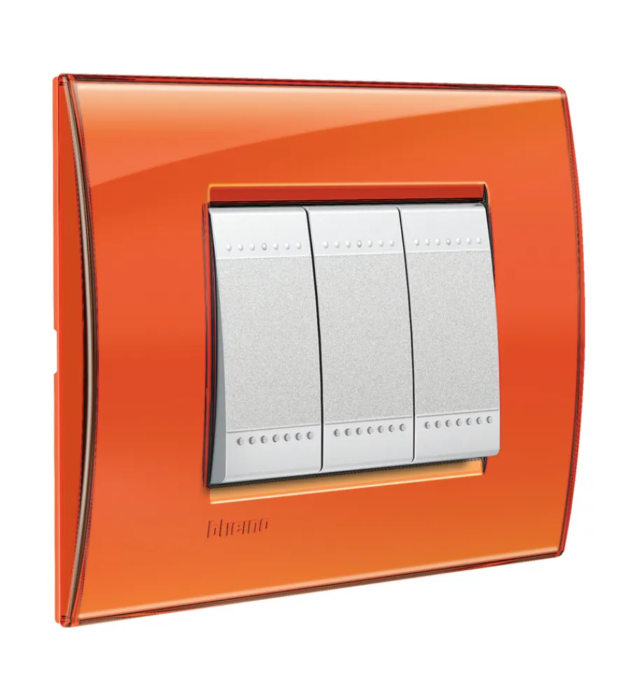 Serie Civili- Ll placca 3p arancio - bticino.
