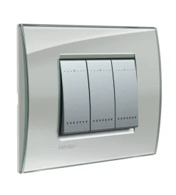 Serie Civili- Ll placca 3p grigio ghiaccio - bticino.