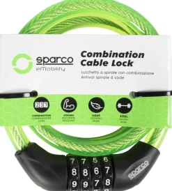Bici-Sparco Lucchetto morbido per bici giallo con combinazione