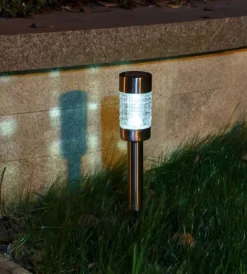 EuroGarden Illuminazione Per Esterno|Luce solare led da esterno in vetro 6,2x6,2x41,5 cm