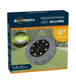 Illuminazione Per Esterno|Luce solare segnapassi a led con effetto pietra con sensore - 10 lumen - 1.2 v