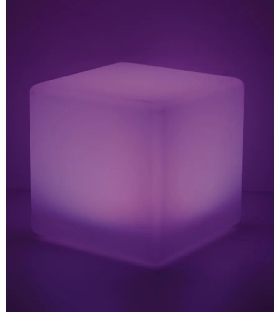 Illuminazione Per Esterno- Lume da giardino solare led "geco" bianco 40x40x40 cm, 1.5 w