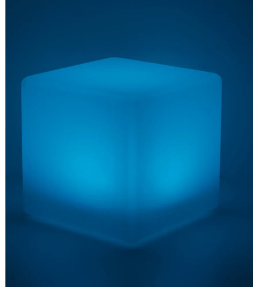 Illuminazione Per Esterno- Lume da giardino solare led "geco" bianco 40x40x40 cm, 1.5 w