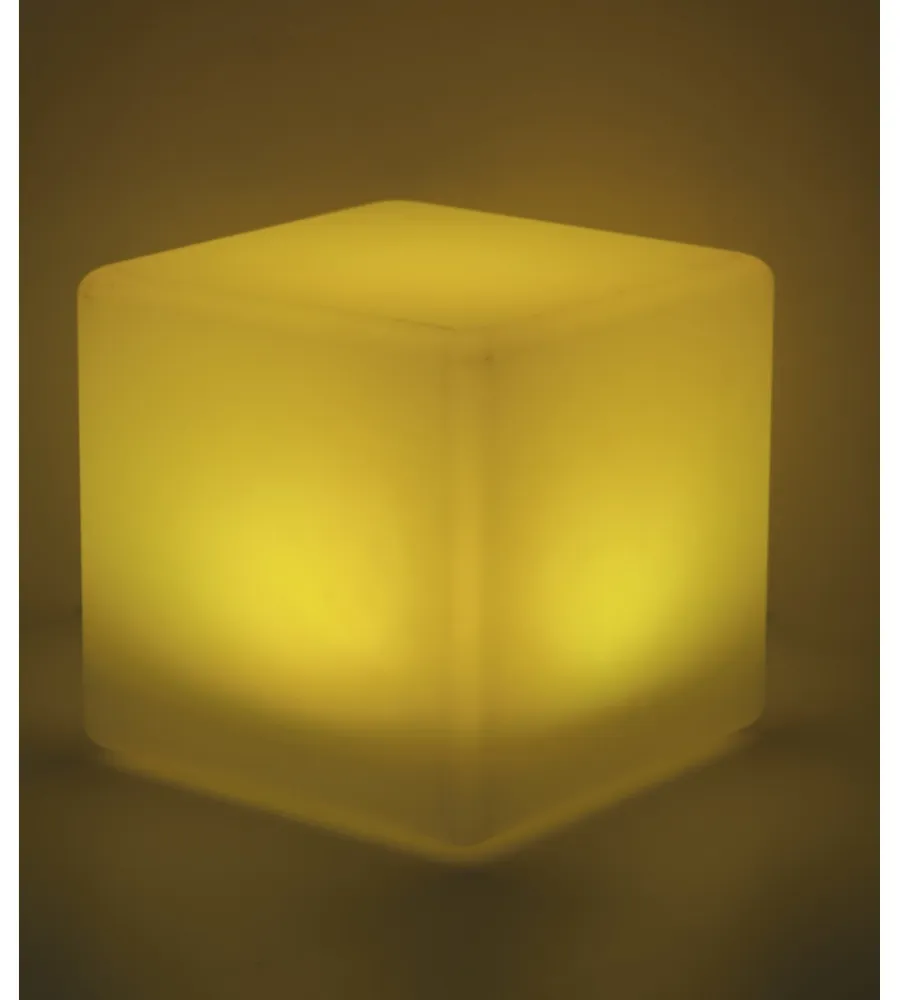 Illuminazione Per Esterno- Lume da giardino solare led "geco" bianco 40x40x40 cm, 1.5 w