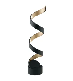 Illuminazione Per Interno- Lume led "helix" nero e  oro 4000k 960 lm, h66 cm