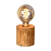 Outlet Lumetto "trabo" con base in pino h10 cm, e27 Illuminazione Per Interno