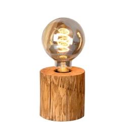 Outlet Lumetto "trabo" con base in pino h10 cm, e27 Illuminazione Per Interno