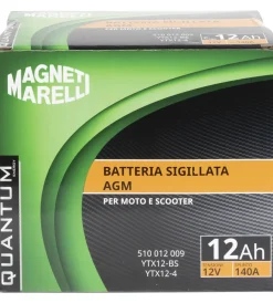 Hot Magneti marelli batteria moto e scooter 12ah 12v 140a tecnologia agm sigillata polo positivo sinistro Elettrico