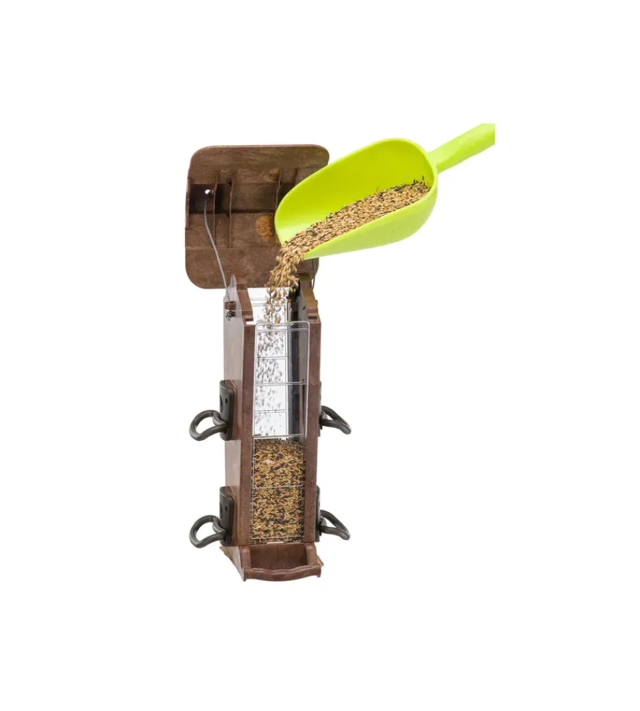 Ferplast Accessori Gabbie|Mangiatoia silos per uccelli selvatici "jok 21", 19x17x32 cm -