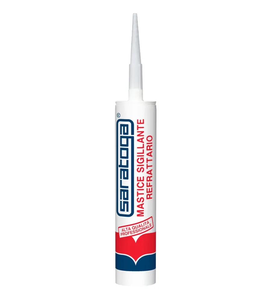 Siliconi E Sigillanti-Saratoga Mastice refrattario colore bianco 420 ml - .