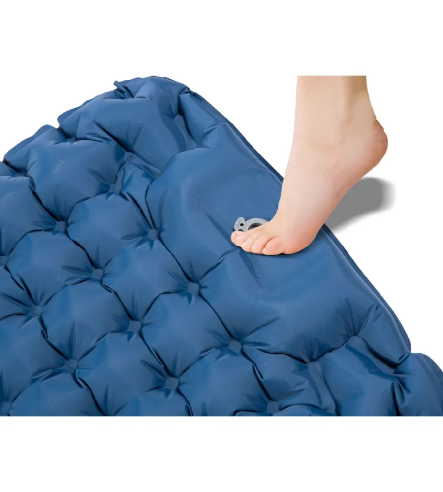Outlet Materassino singolo gonfiabile da campeggio "moflate" blu 200x70x8 cm Campeggio