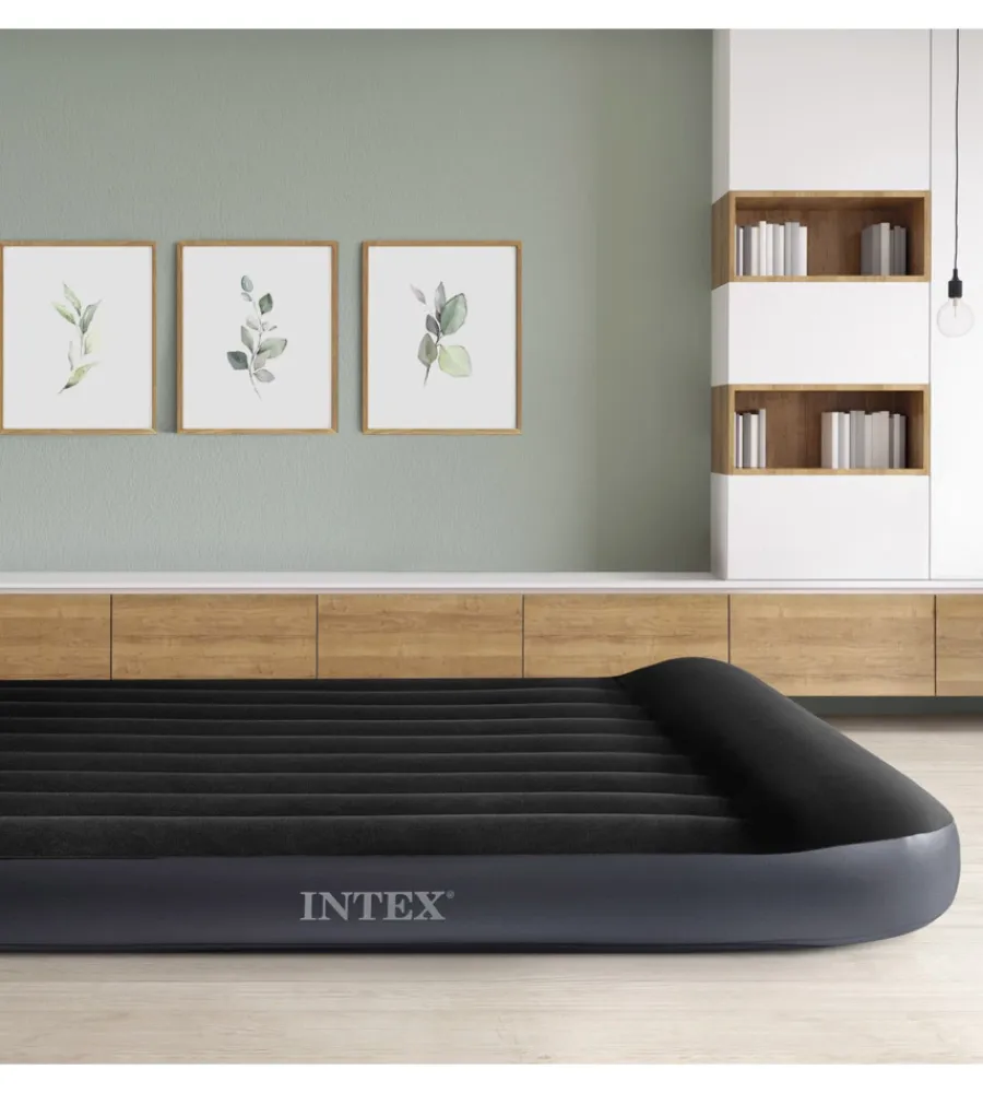 Outlet Materasso ad una piazza e mezza autogonfiante "airbed dura-beam pillow rest classic" colore blu scuro, 137x191x25 - cod. 64148nd Campeggio