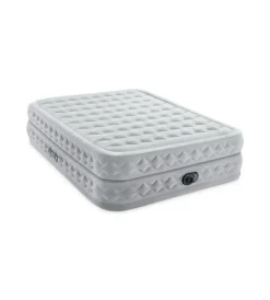 Intex Campeggio|Materasso matrimoniale autogonfiante "airbed dura-beam supreme air-flow" con pompa elettrica incorporata grigio 152x203x51 cm - cod. 64490nd