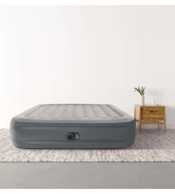 Intex Campeggio|Materasso matrimoniale autogonfiante "airbed dura-beam essential rest" con pompa elettrica incorporata grigio 152x203x46 cm - cod. 64126nd