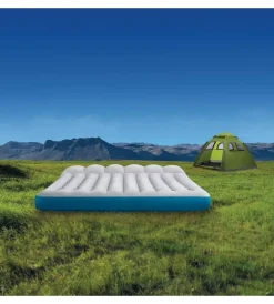 Best Materasso matrimoniale gonfiabile "camping" colore grigio chiaro, 127x193x24 cm - cod. 67999 Campeggio