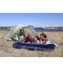 Bestway Campeggio|Materasso matrimoniale gonfiabile floccato in vinile blu 191x137x22 cm - cod. 67002