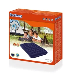 Bestway Campeggio|Materasso matrimoniale gonfiabile floccato in vinile blu 191x137x22 cm - cod. 67002