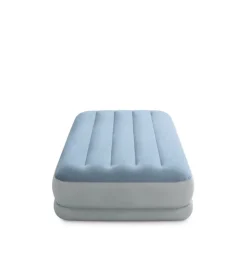 Intex Campeggio|Materasso singolo autogonfiante "airbed dura-beam mid-rise comfort" azzurro con pompa usb incorporata 99x191x36 cm - cod. 64157