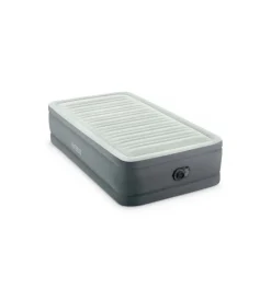 Intex Campeggio|Materasso singolo autogonfiante "airbed dura-beam premaire i" colore grigio chiaro e pompa integrata, 99x191x46 cm - cod. 64902nd
