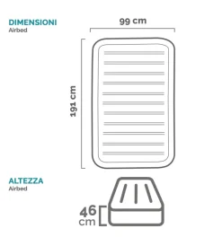 Campeggio-Intex Materasso singolo autogonfiante 