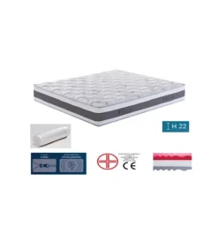 Letti E Comodini-BellaHome Materasso singolo "memory platinum plus" in memory foam 80x190x22 cm
