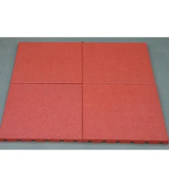 Fontane, Decorazioni E Pavimentazioni-Art PLast Mattonella da esterno antishock rossa, 400x400x25 mm