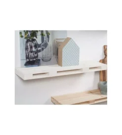 New Mensola pallet bianca, 80x23,5x3,8 cm Decorazione Pareti