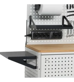 Officina E Garage- Mensola reverisibile fami "grande" per pannello foro quadro in acciaio antracite 45 cm
