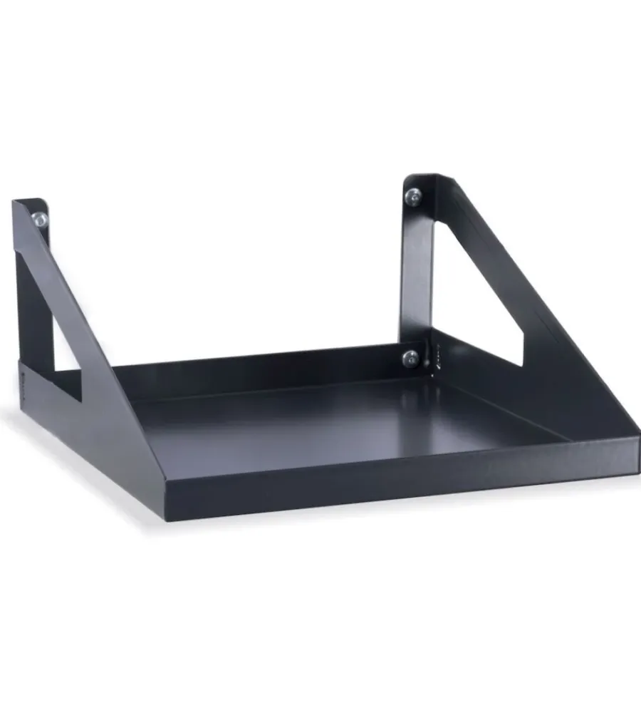 Officina E Garage- Mensola reverisibile fami "piccola" per pannello foro quadro in acciaio antracite 30 cm