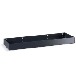 Officina E Garage- Mensola reverisibile portaoggetti fami per pannello foro quadro in acciaio antracite 45,5 cm