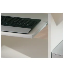 Scrivanie E Cassettiere|Mini ufficio con ruote bianco, 80x75x50 cm