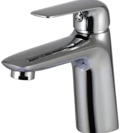 Rubinetti Bagno- Miscelatore lavabo "livina" in ottone cromato, h14,8 cm