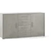 Sale Mobile 2 ante 4 cassetti cemento, 154x84x41 cm Credenze E Buffet