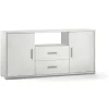 Discount Mobile 2 ante 2 cassetti finitura ossido bianco Credenze E Buffet